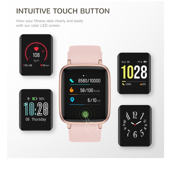 Letsfit 1.3 inch Color Screen ID205S Smart Watch for Women Men, Pink (BRAND NEW) - Picture 4 of 4